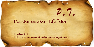 Pandureszku Tódor névjegykártya